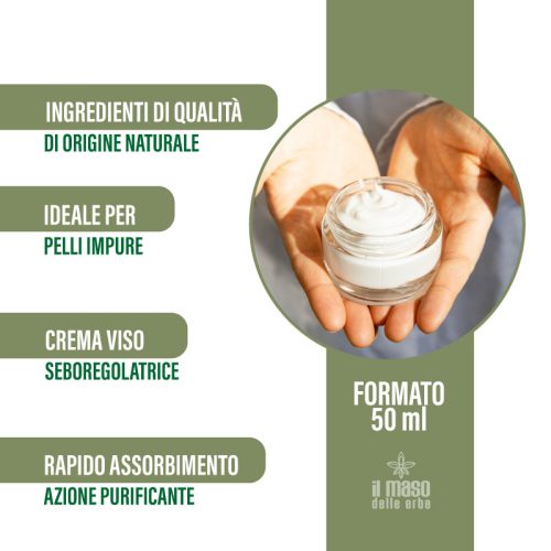 Crema Viso Bardana, Propoli e Niacinamide per pelli impure (Vit. B3) 50 ml - immagine 5
