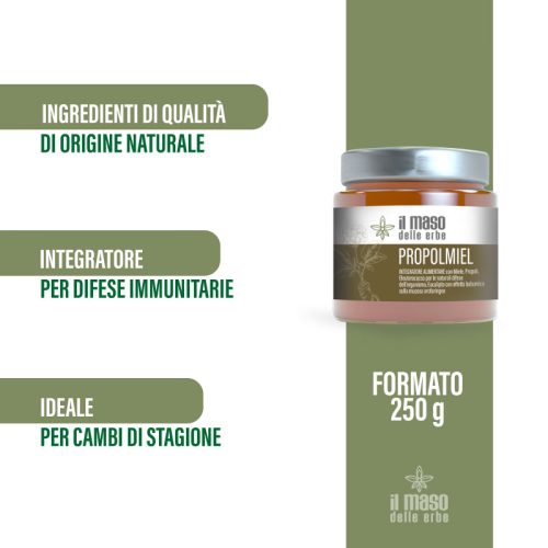 Propolmiel - Integratore con Propoli, Miele, Eleuterococco, Echinacea ed Eucalipto 250 g - immagine 4