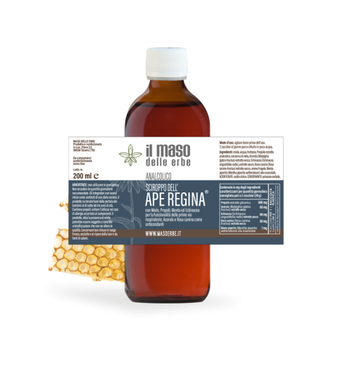 Sciroppo dell’Ape Regina | Integratore alimentare per bambini - Gusto Fragola – Con Miele, Propoli Analcolica, Acerola e Rosa Canina – 200 ml - immagine 2