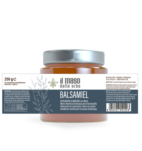 Balsamiel – Integratore Balsamico con Miele, Eucalipto, Pino Silvestre, Echinacea e Menta 250 g - immagine 2
