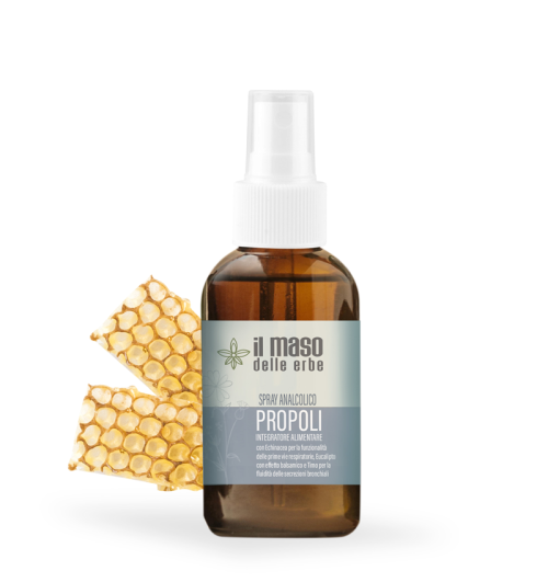 Propoli Spray Analcolico - Benessere respiratorio con Propoli, Timo e Menta - 30 ml