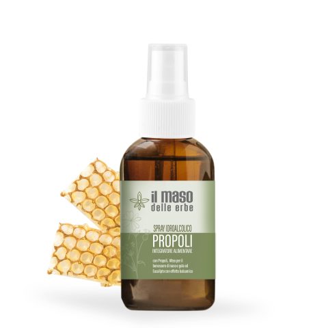 Propoli Spray Idroalcolico - Benessere respiratorio con Piantaggine, Altea ed Eucalipto - 30 ml